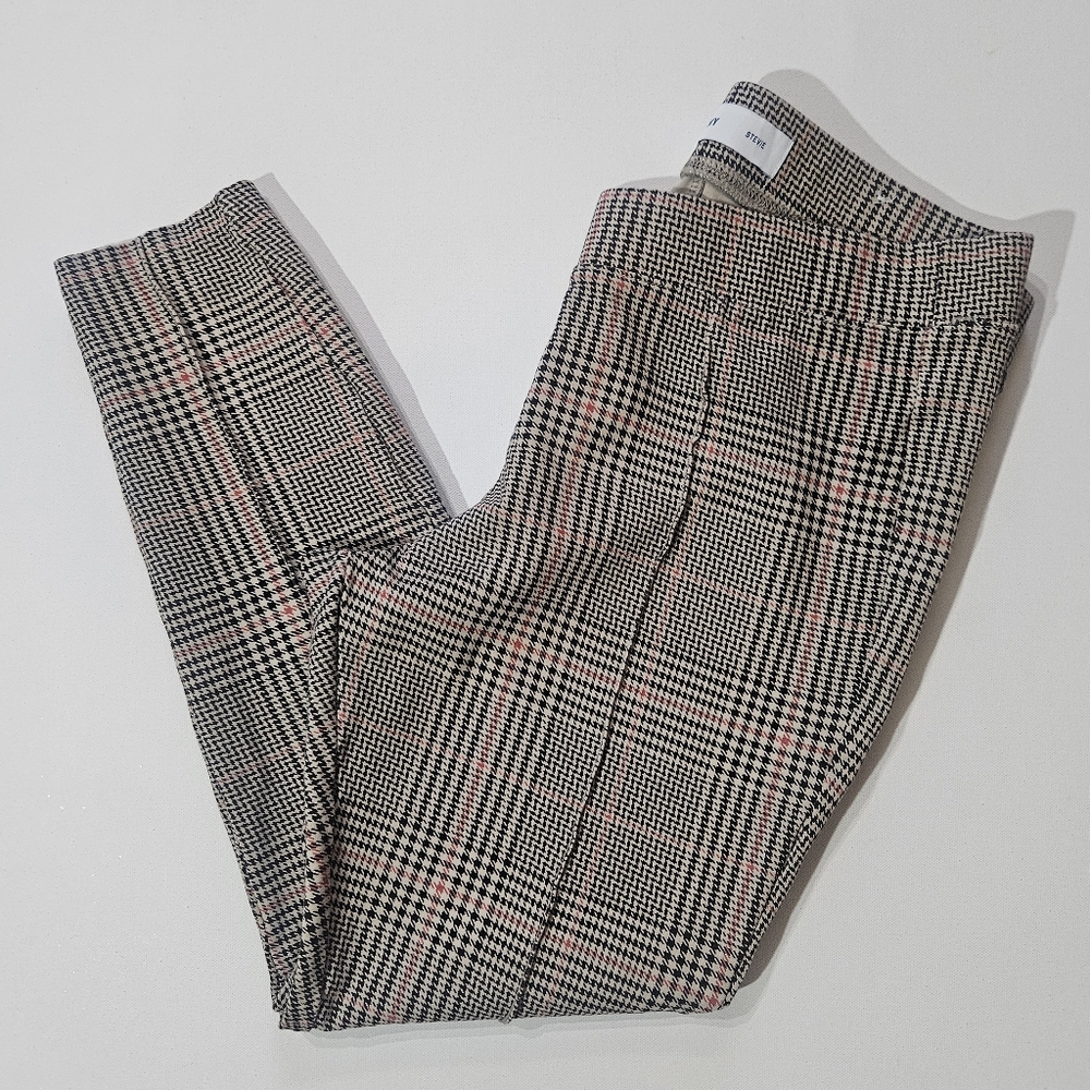 Old Navy‎ Houndstooth Stevie Pants Womens 32 Waist Tan Black Academia Style